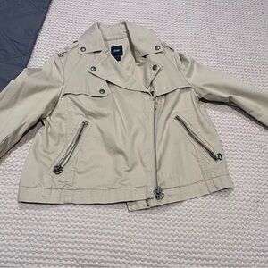 GAP Light Beige Moto Jacket
